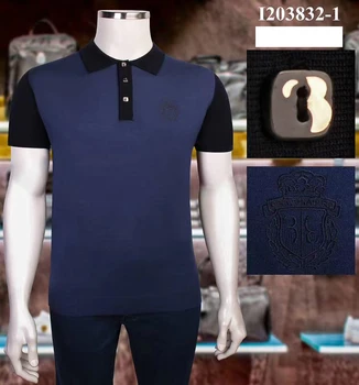 Miliardár polo tričko hodváb mužov 2021 Nové Módne Bežné krátkym rukávom high-kvalitné tlačidlo elasticit Výšivky veľká veľkosť M-4XL