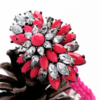 Mimiyagu trendy ručné lano crystal kvetinový náramok pre ženy strany šperky