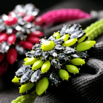 Mimiyagu trendy ručné lano crystal kvetinový náramok pre ženy strany šperky