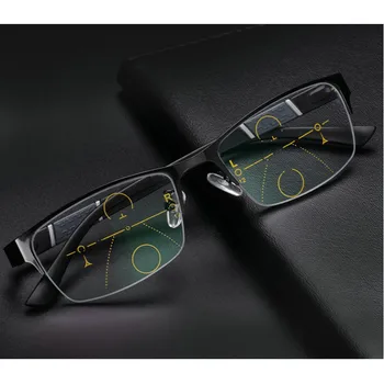 MINCL/Progressive Viacerých Kontaktných Zoom, Inteligentné Okuliare Vidieť Blízko a Ďaleko Starší Muži Okuliare na Čítanie TR90 Dual Zrkadlo Lxl