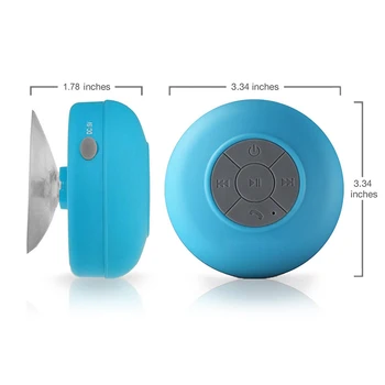 Mini Bluetooth Reproduktor Prenosné HandsFree Nepremokavé Bezdrôtové Reproduktory, Kúpeľňa Stereo Subwoofer, Hudobný Reproduktor S Nasávacím