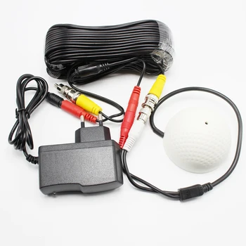 Mini CCTV Vysoko Citlivý Mikrofón Audio vyzdvihnutie Mic DC Napájací Kábel Široký Sortiment Mikrofón Pre CCTV Kamery, DVR Systémy