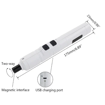 Mini Elektrický Skrutkovač USB Nabíjanie Prenosných skrutkovača Bezšnúrových elektrických Skrutkovač, Vrták, Magnetické skrutkovača Opravy 19QB