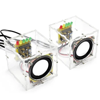 Mini Elektronické Transparentné Stereofónny Reproduktor Box DIY Kit Zvukový Zosilňovač pre Arduino EK1831