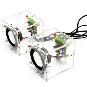 Mini Elektronické Transparentné Stereofónny Reproduktor Box DIY Kit Zvukový Zosilňovač pre Arduino EK1831
