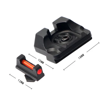 Mini Glock Predný Pohľad / Zadné Boj proti Pohľad Taktické Optický Zameriavač Pre Glock 17, 17C, 17L, 19, 19C, 20, 20 C, 20, 21 Zbraň