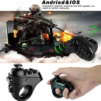 Mini Krúžok hry rukoväť Gamepad Zábava USB, Bluetooth 4.0, Čierna Diaľkový ovládač Wireless Ovládač Pre IOS a Android