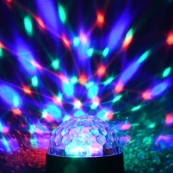 Mini LED Disco Ball DJ Ľahká Hudba Aktivovaný 15 Vzory Fáze Svetlo Vianočné Projektor Dekorácie Pre Domov Auto Strany Svetlá