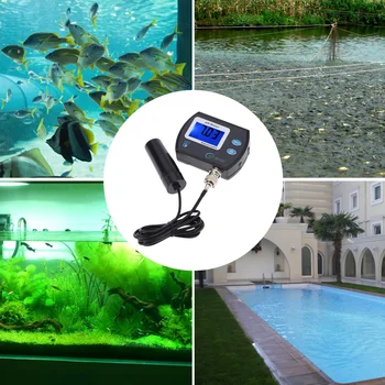 Mini Online pH Meter Kvality Vody Tester akvárium vody Monitor Analyzer Vodotesný s Teplotná Kompenzácia ATC Funkcia