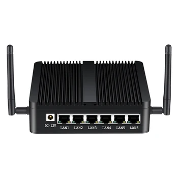 Mini PC Celeron J1900 Firewall Smerovača 6 Gigabit LAN Intel 211AT NIC HDMI 2*USB WiFi 4G LTE SIM Slot Podpora Pfsense Linux