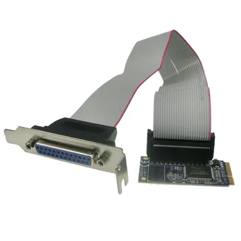 Mini PCI-e na IEEE 1284 Paralelné Karty MINI PCI Express DB25 Tlačiareň LPT Port Adaptéra pre mini ITX Mini pcie converter karty