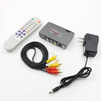 Mini Prenosné RF Na AV Analógový TV Prijímač RF Na AV Prevodník Modulátor Napájací Adaptér, USB Port s Video Kábel
