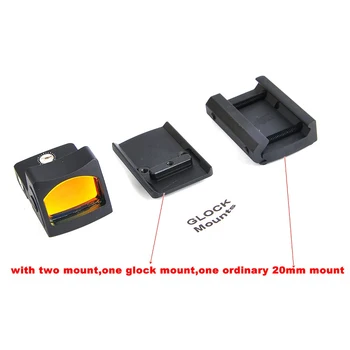 Mini RMR Red Dot Sight Collimator Rozsah Reflex Optika Rozsahu S Glock Mount fit 20 mm Weaver Železničnej Pre Airsoft Lovecká Puška