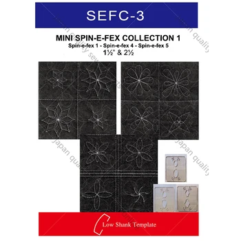 Mini Spin-E-Fex zbierky 1 Šablóny Patchwork Pravítko pre nízke ramienka domáci šijací stroj # 1 set = 3ks # SEFC-3