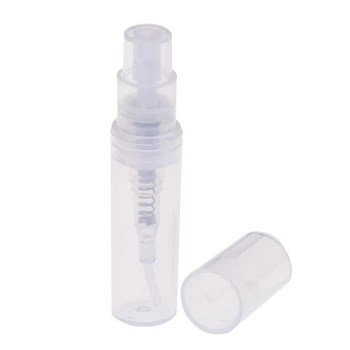 Mini Transparentné 2 ML Sprej Plastové Fľaše Sprej Parfum Prázdne Vzorky Fľaša Vhodná pre Cestovanie, Party 60Pcs