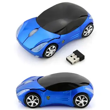 Mini Športové Auto Bezdrôtová Myš 2,4 Ghz Počítač USB Myši Optická Módne Herná Myš Pre Notebook PC Desktop Supercar Myší
