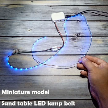 Miniatúrny model Piesku tabuľka LED lampa pás Piesku Tabuľka Scény Osvetlenia Úprava Materiálu O 1 m na dĺžku,