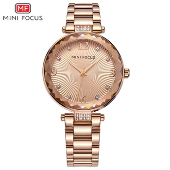 MINIFOCUS Luxusné Ladys Hodinky dámske náramkové hodinky Módne Bežné Ženy Vodotesné Hodinky Quartz Relogio Feminino Montre Femme