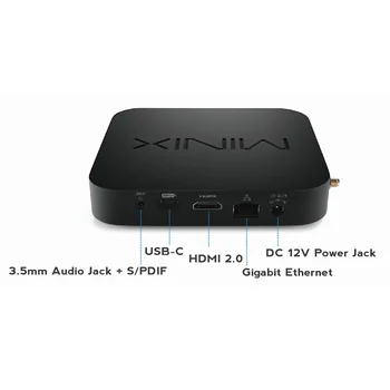MINIX NEO X39 Smart TV Box Hexa Core CPU HDR/4K Hráč 64-bit 4 GB/32 GB mit USB-C Android 7.1.2 Prehrávač s SOC RK3399 TV BOX