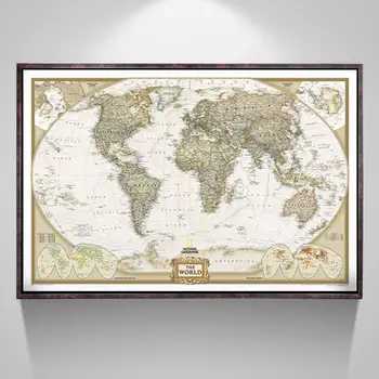 MIRUI Vintage Mape Sveta Kancelárske potreby Podrobné Starožitné Plagát na Stenu Graf Retro Papier Matný Papier Kraft 28*18-palcové Mapa Sveta