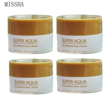 MISSHA Super Aqua Bunky Obnovujú Slimák Krém 10 ml Vzorky Liečba Akné Faical Skin Care Hydratačný krém Opravy Facecare Kórea Kozmetika
