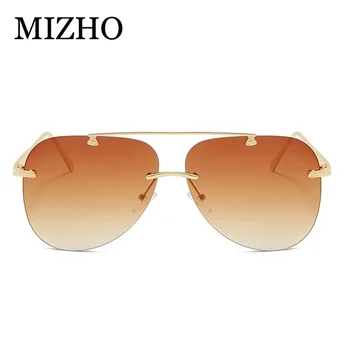 MIZHO 2021 Pilot Úplne Originálne slnečné Okuliare Mužov Zrkadlový Objektív Vysokej Kvality UV400 Skutočnú Farbu Muž Kórea Okuliare Modré