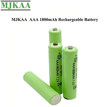 MJKAA 4PCS AAA 1.2 V 1800mAh Ni-MH Dobíjacie Batérie Nikel-metal-Hydridové 3A Batérie pre Diaľkové Ovládanie Hračka