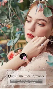 MK20 Elegantná žena smart hodinky full screen dotknite sa položky smartwatch pre Dievča Srdcovej frekvencie prispôsobiť dial Pre Android a IOS PK E68 H1 H8