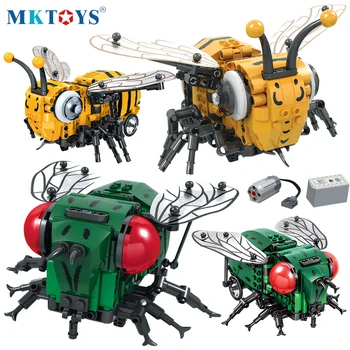 MKTOYS KMEŇOVÝCH Technik Stroj Elektronické Bee Lietať Simulované Hmyzu Constructor Hračky pre Deti MOC Stavebné Bloky pre Deti Darček