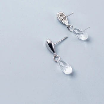 MloveAcc Skutočné 925 Sterling Silver Waterdrop Náušnice pre Ženy Móda Strieborné Náušnice Šperky