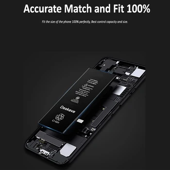 Mobilný Telefón Batéria Pre iPhone 6 6S Batérie Náhradné Batterie Reálne Vysokou Kapacitou 2200mAh Vnútorného Bateria Pre iPhone 6 6S