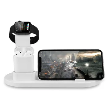 Mobilný Telefón, Hodinky Airpod Nabíjací Stojan 3 v 1 Nabíjačka pre iphone 11 Pro XS Max XR Airpods Pro Apple Hodinky Dokovacej Stanice