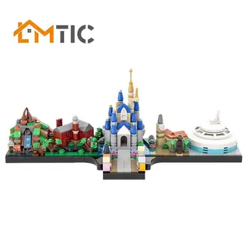 MOC Kúzelné Kráľovstvo Panorámu Mesta na Ulicu Model 485pcs Stavebné Bloky Hobby Hračky Tehál Vzdelávacie Vianočný Darček Pre Deti