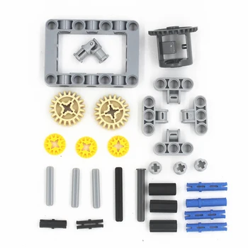 MOC Technic 29pcs Technic Rozdiel gear box kit (gears, čapy, nápravy, konektory) pack kompatibilné s lego