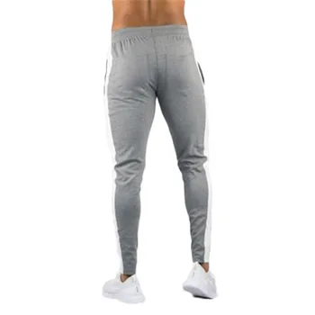Moda masculina rua calças de fitness esportes ginásio correndo treinamento jogging algodão calças casuais masculino musculação e