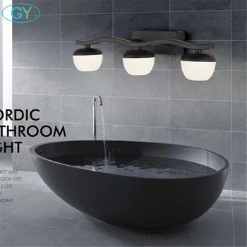 Moderná Severská Európe Kúpeľňa Svetlo Akryl Tieni LED Predné Zrkadlo Svetlo make-up Nástenné Svietidlo Márnosť Svietidlá Zrkadlo, Lampa