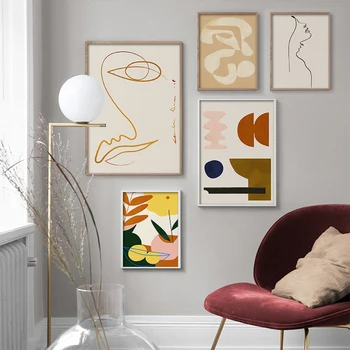 Moderné Abstraktné Škandinávie Plátno na Stenu Umenie, Maľovanie Plagátu Dekoratívne Obrázky Populárne Umenie pre Obývacia Izba Interiér Domova