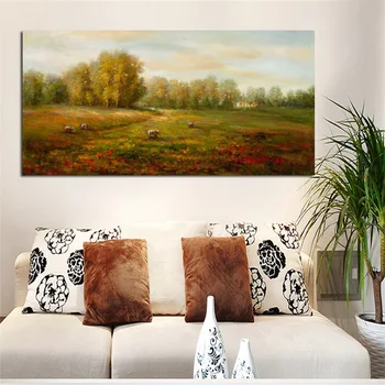 Moderné Claude Monet Dojem Pastoračnej Krajiny Plagát HD Tlač Abstraktné olejomaľba na Plátno na Stenu Obrázok pre Obývacia Izba