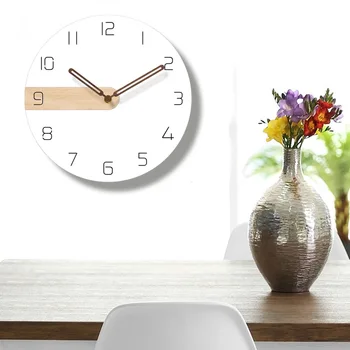Moderné Focke hodiny Minimalistický Nordic Hodiny Obývacia Izba Domáce Dekorácie, Doplnky, Módne Atmosféru Stlmiť Nástenné Hodiny Quartz
