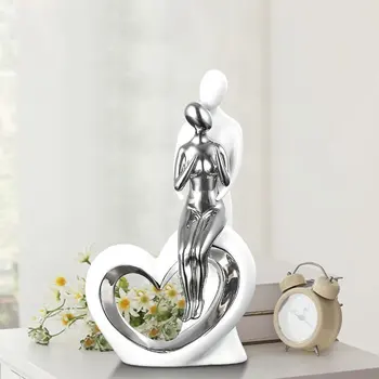 Moderné keramické abstraktné pár sôch romantický obrázok socha milenca figúrka svadobné izba dekorácie priateľky svadobný dar