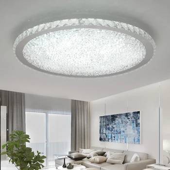 Moderné, krištáľové lustre Svetlá Domov Osvetlenie ledlamp Obývacia izba, Spálňa plafonnier Kolo led luster lampadari zariadenia