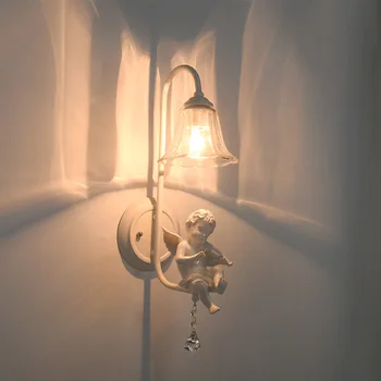 Moderné Kryštálovej Živice Anjel nástenné svietidlá deti miestnosti nástenné svietidlo pre nočné obývacia izba, spálňa štúdia osvetlenie 110v 220v