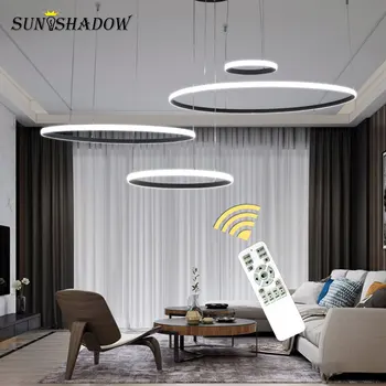 Moderné LED Luster Kruhu 3Rings Pre Obývacej izby, Spálne, Jedálne, Kuchyne, Stropný Luster Osvetlenie Lampara deco tech
