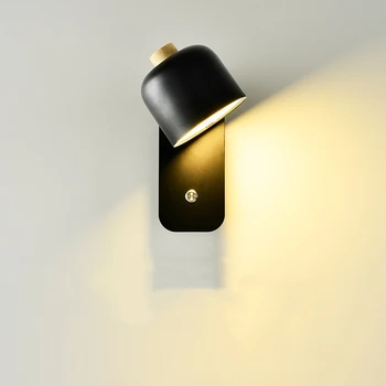 Moderné LED nočné Nástenné Svietidlo Nordic štýl Vnútorné Osvetlenie s vypínačom LED Nástenné svietidlo pre Spálne, chodba Zariadenie