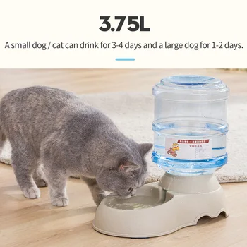 Moderné Pet Misy Pes, Mačka Automatický Podávač Napájačiek Šteňa Plastové Veľkú Kapacitu Potravín Zásobník Vody Misy Domáce Zvieratá