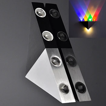 Moderné RGB Trojuholník LED Nástenné Svietidlo AC90-265V Vysoký Výkon Domáce Osvetlenie, Hliníkové Led Nástenné Svietidlo Pre Domáce Dekorácie