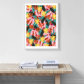 Moderné Viacfarebná Abstraktné Rastliny, Kvety Wall Art Plátno na Maľovanie Obrazu Plagáty a Galéria tlač Deti Kuchyňa Domova