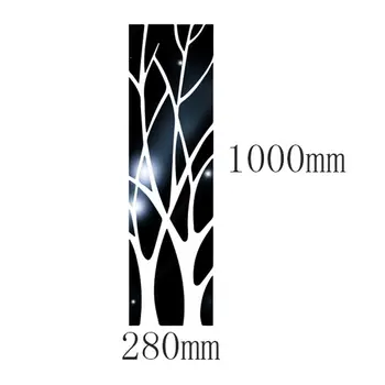 Moderné Zrkadlo Štýl Vymeniteľné Odtlačkový Strom Art Nástenné Samolepky na Stenu Domov Izba Dekor príchode Domov zrkadlo na stenu-nálepky strom