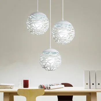 Moderné železa LED prívesok svetlo Duté z kovu loptu lampa obývacej izby, spálne, obchod, bar osvetlenie zariadenie domova WJ507