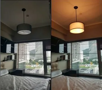 Moderný jednoduchý droplight jedáleň obývacia izba spálňa textílie luster svetlo lampy kolo bubon tkaniny tkaniny, závesné lampy svetlo